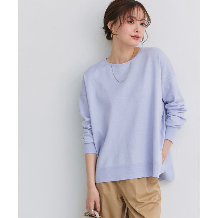 ネックが選べるコットンミックスオーバーニット ニット 綿混 | Pierrot | 詳細画像21 