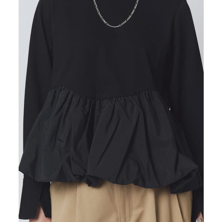 バルーン切り替えカットソー カットソー タフタ素材 | Pierrot | 詳細画像7 