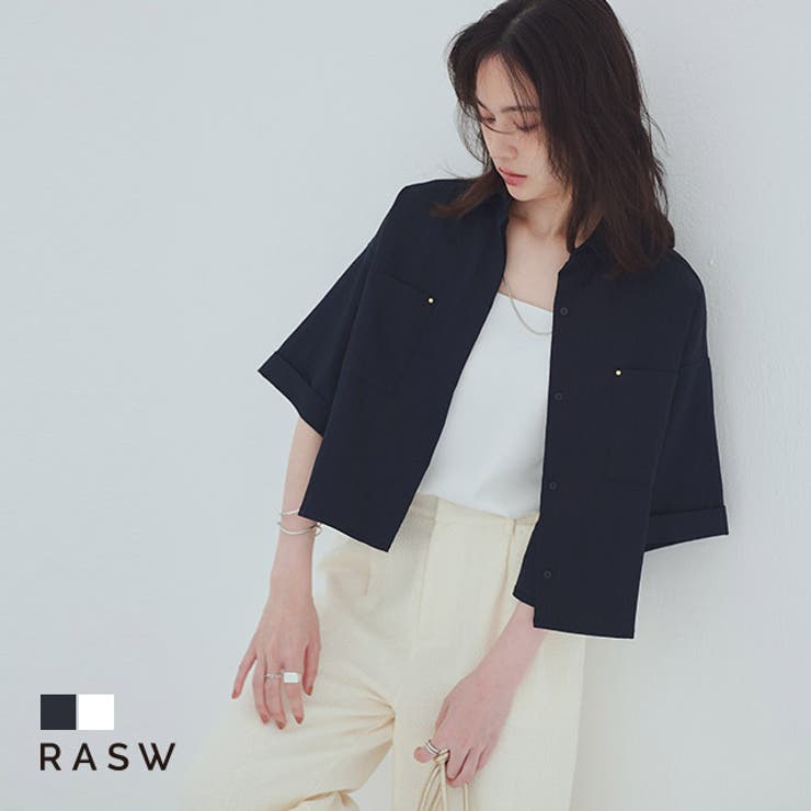 [RASW]クロップドワイドシャツ シャツ クロップド丈 | Pierrot | 詳細画像1 