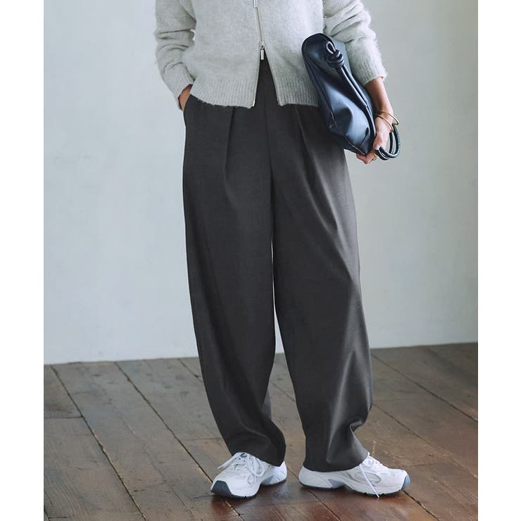 杢チャコール | [RASW]インタックカーブパンツ パンツ カーブシルエット | Pierrot