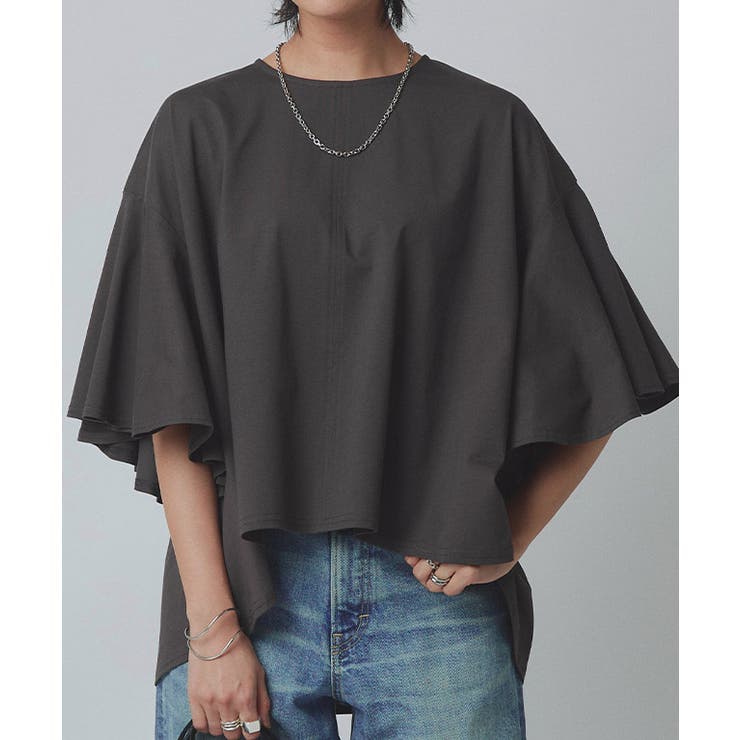 [RASW]オーバーフリルTシャツ