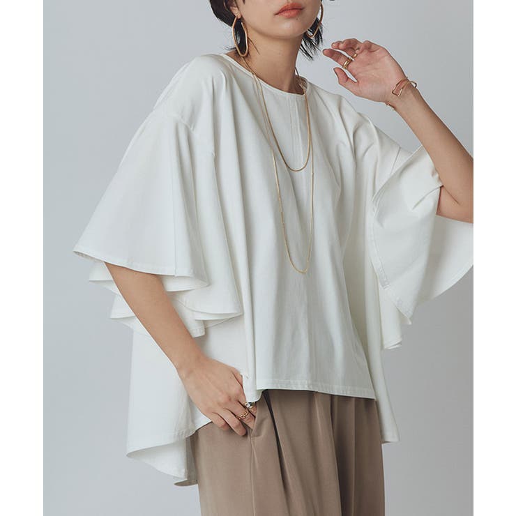 [RASW]オーバーフリルTシャツ
