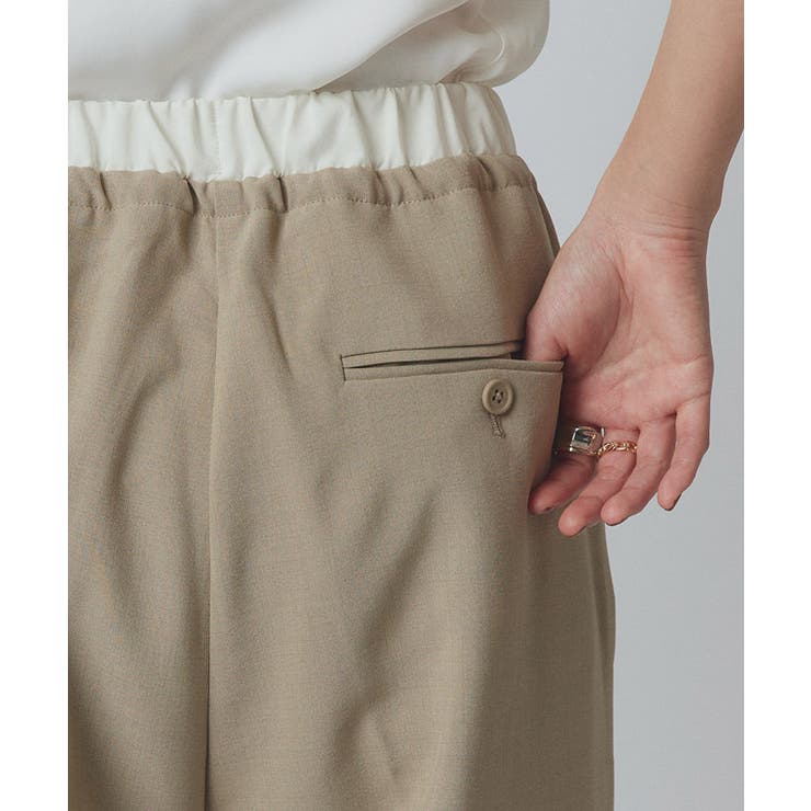 [RASW]ダブルウエストサイドラインパンツ パンツ リネンライク | Pierrot | 詳細画像5 