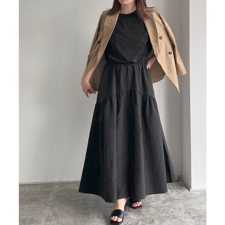 タフタギャザードッキングワンピース ワンピース カットソー | Pierrot | 詳細画像29 