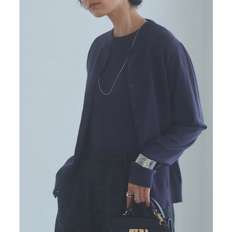ダークネイビー | [RASW]ビスコースシンプルカーディガン カーディガン シンプル | Pierrot