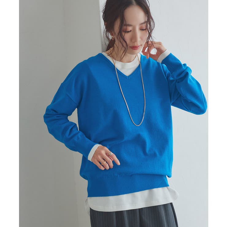 [RASW]ビスコースVネックルーズニット ニット Vネック | Pierrot | 詳細画像23 