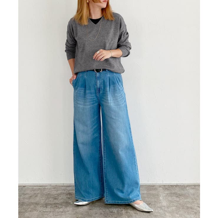 [RASW]ビスコースVネックルーズニット ニット Vネック | Pierrot | 詳細画像28 