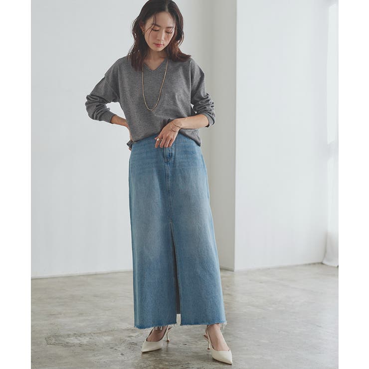 [RASW]ビスコースVネックルーズニット ニット Vネック | Pierrot | 詳細画像17 