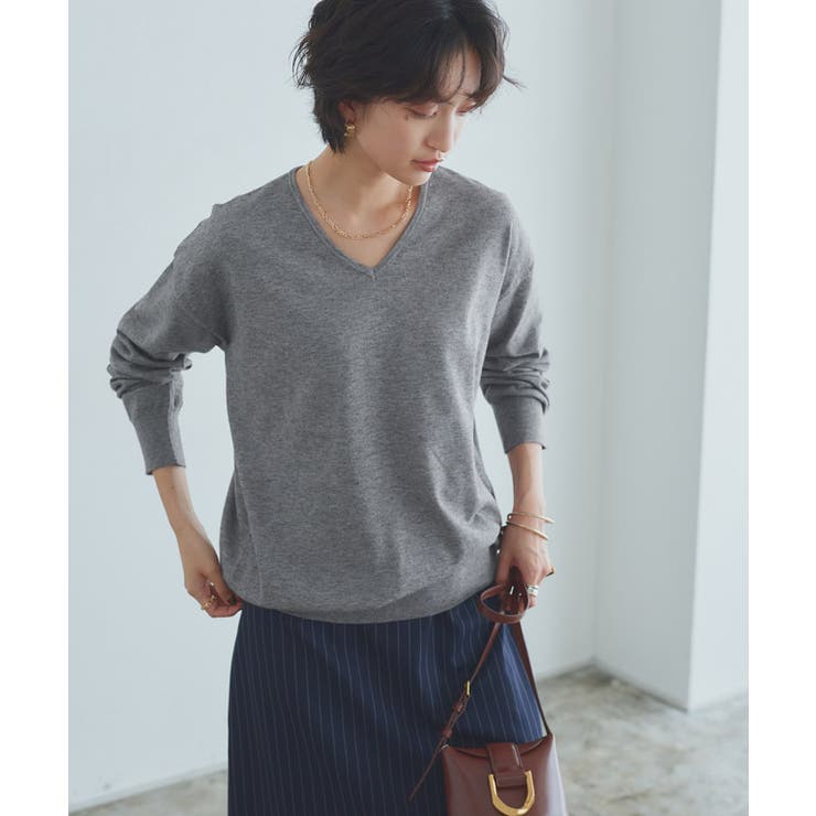 [RASW]ビスコースVネックルーズニット ニット Vネック | Pierrot | 詳細画像19 