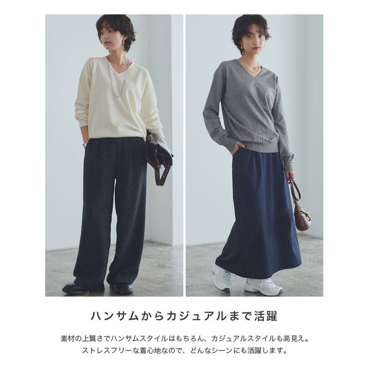 [RASW]ビスコースVネックルーズニット ニット Vネック | Pierrot | 詳細画像5 