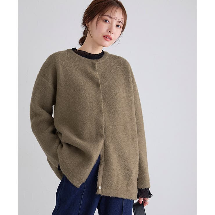 コクーンノーカラーコーディガン コーディガン ノーカラー[品番