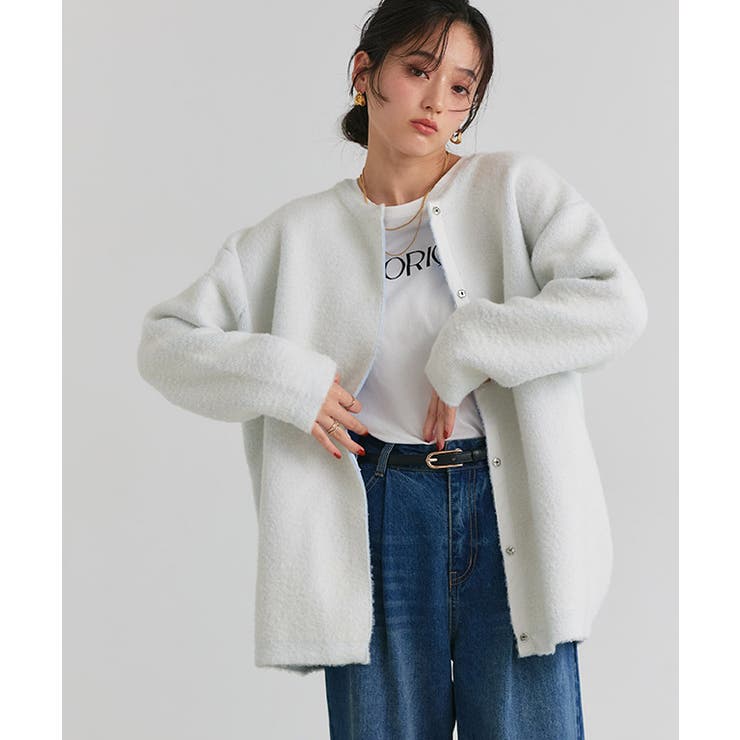 コクーンノーカラーコーディガン コーディガン ノーカラー | Pierrot | 詳細画像19 