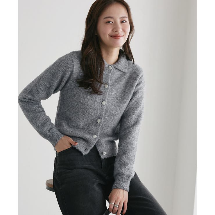 ビジューボタンポロニット ニット ビジュー | Pierrot | 詳細画像22 