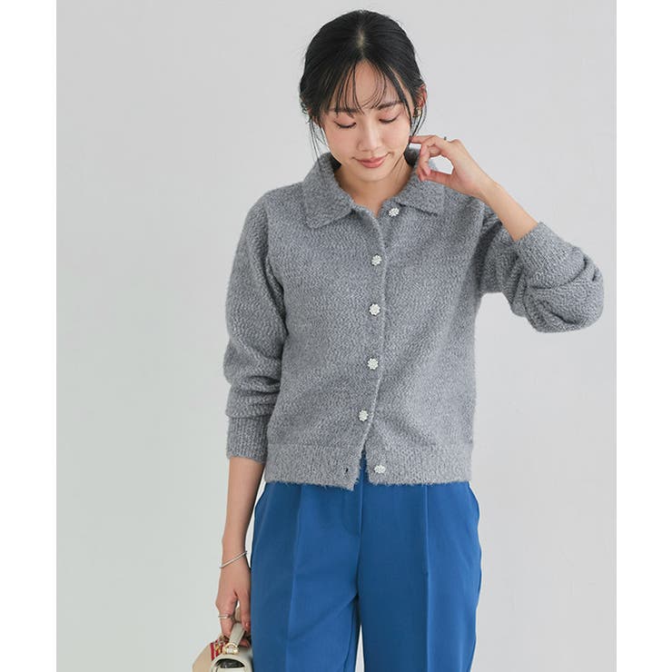 ビジューボタンポロニット ニット ビジュー | Pierrot | 詳細画像24 