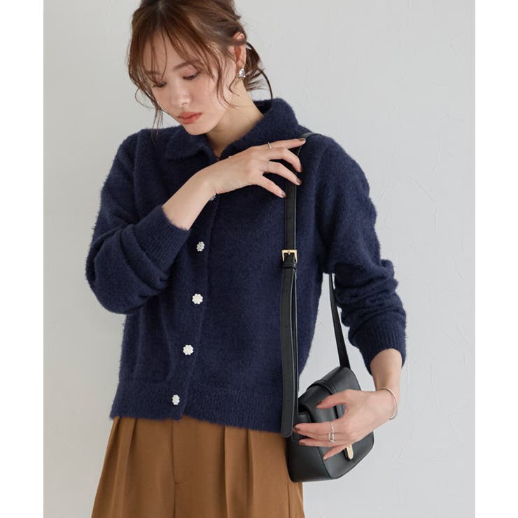 ビジューボタンポロニット ニット ビジュー | Pierrot | 詳細画像18 