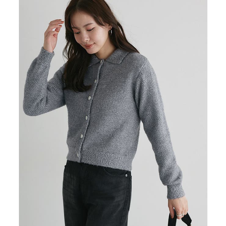 ビジューボタンポロニット ニット ビジュー | Pierrot | 詳細画像20 