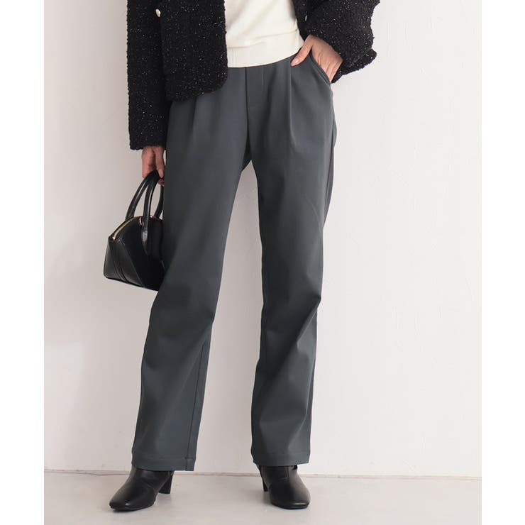 チャコール | 裏起毛ストレッチパンツ パンツ 裏起毛 | Pierrot