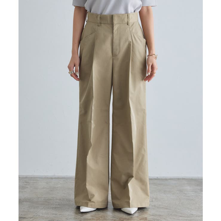 [RASW]エステルツイルハイウエストワイドパンツ ハイウエスト チノ | Pierrot | 詳細画像7 