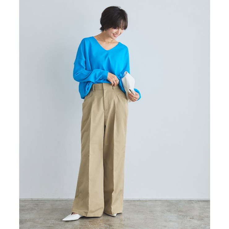 [RASW]エステルツイルハイウエストワイドパンツ ハイウエスト チノ | Pierrot | 詳細画像17 