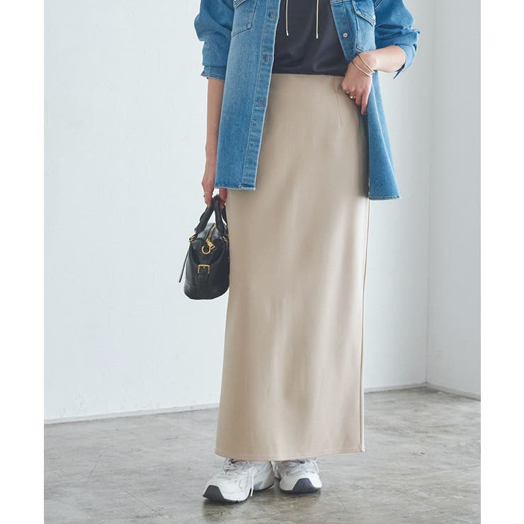 [RASW]ハイストレッチ多機能Iラインスカート マット 質感 | Pierrot | 詳細画像24 