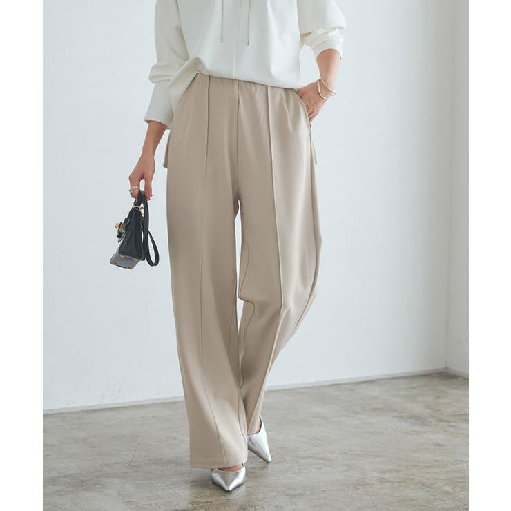 ライトベージュ | [RASW]ハイストレッチ多機能ストレートパンツ 厚み 着心地 | Pierrot