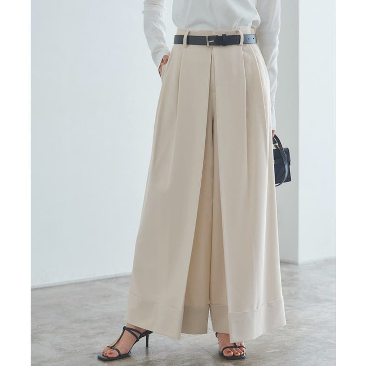 エクリュ | [RASW]インバーテッドプリーツワイドパンツ さらっと シーズン | Pierrot