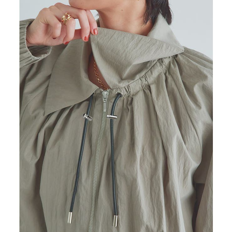 [RASW]ドロストデザインブルゾン フレア 裾 | Pierrot | 詳細画像4 