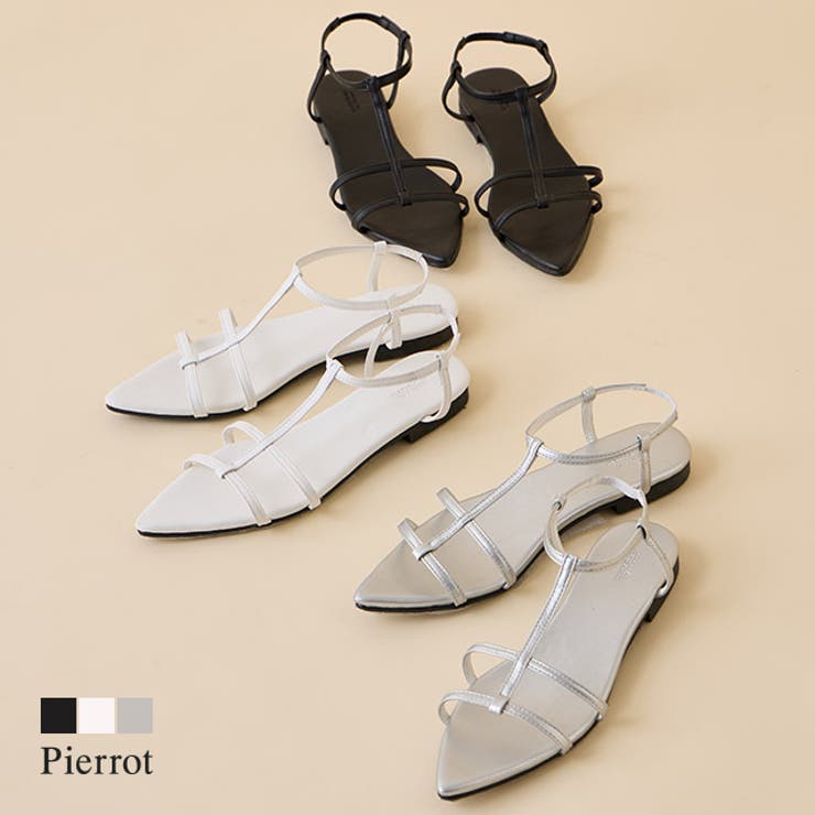 ストラップフラットサンダル サンダル フラット | Pierrot | 詳細画像1 