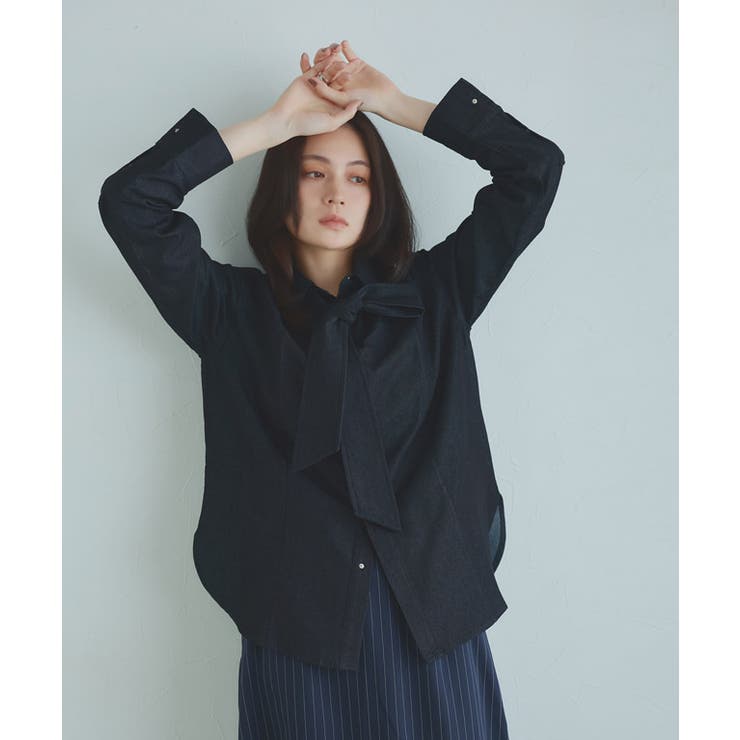 [RASW]デニムリボンシャツ シャツ デニムシャツ | Pierrot | 詳細画像26 