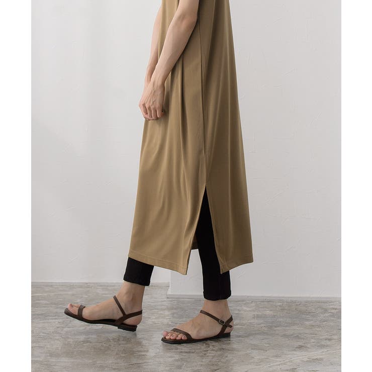 ミニポケットロングノースリワンピースワンピース ドレープスパン カットソー | Pierrot | 詳細画像8 