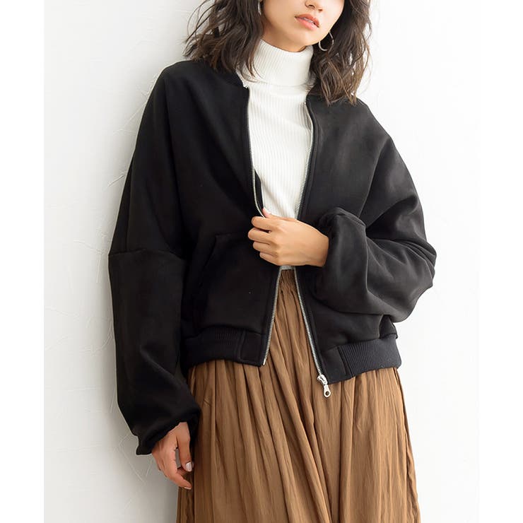バルーンスリーブスエードブルゾン ブルゾン スエード スウェード