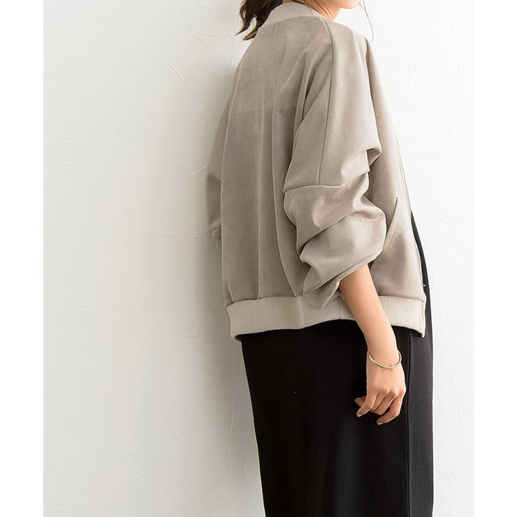 バルーンスリーブスエードブルゾン ブルゾン スエード スウェード