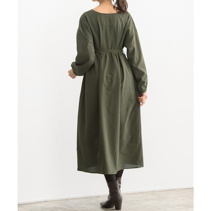 カシュクール ワンピース 長袖 ドレス ウエストマーク 肌透け ♪ ssk0089_00.jpg