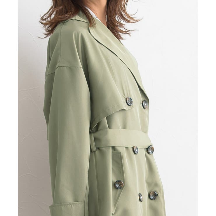 オーバーサイズトレンチコート トレンチコート コート ロングコート アウター | Pierrot | 詳細画像8 