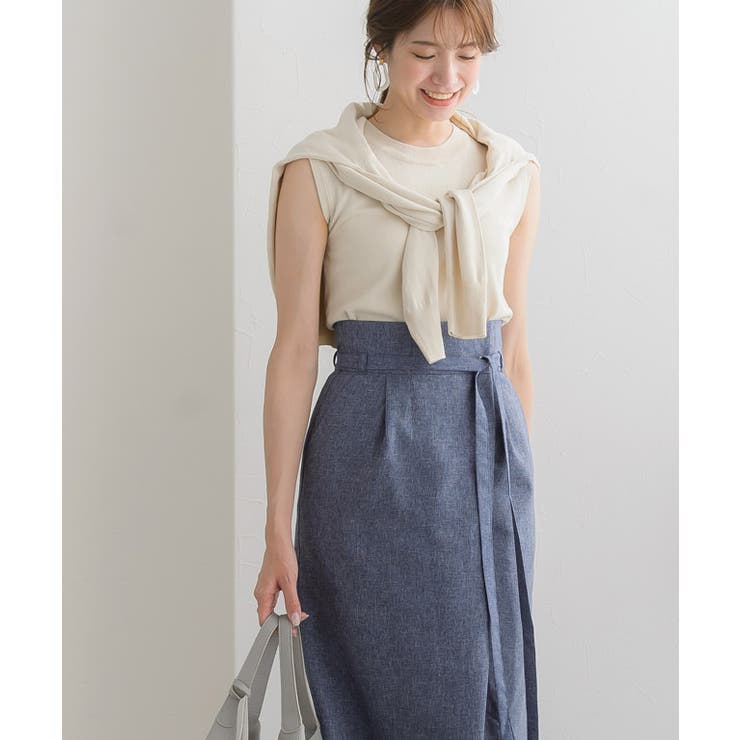リネンライクラップスカート スカート ロングスカート ラップスカート マキシス | Pierrot | 詳細画像10 