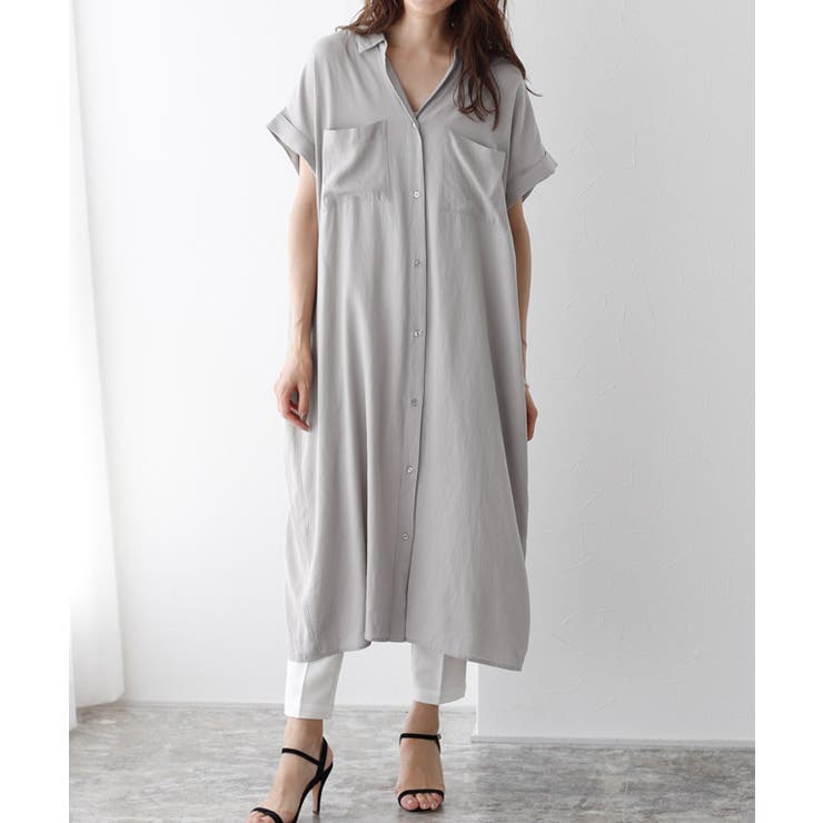 【値下げしました】Bibiy. ホワイト シャツワンピース 半袖 値下げしました】Bibiy. ホワイト シャツワンピース 半袖 値下げ