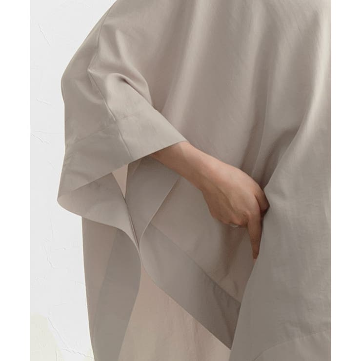 スクエアシャツポンチョ シャツ ブラウス ポンチョ スクエアシャツ