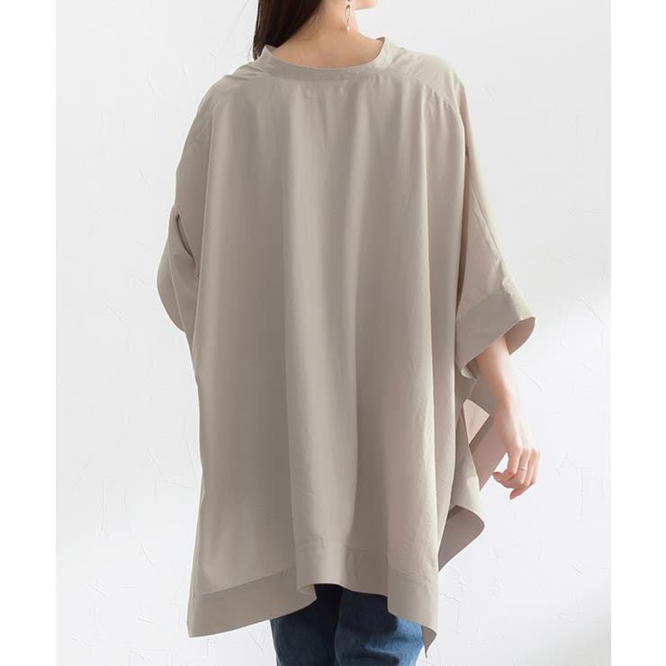 スクエアシャツポンチョ シャツ ブラウス ポンチョ スクエアシャツ