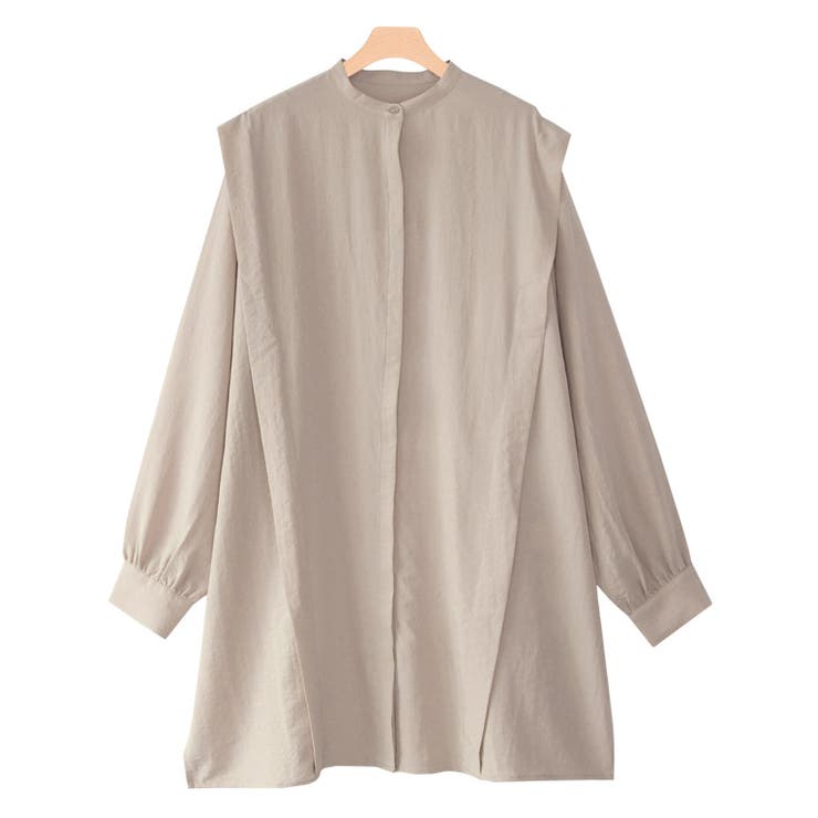 グレージュ | タックチュニックブラウス ブラウス シャツ | Pierrot