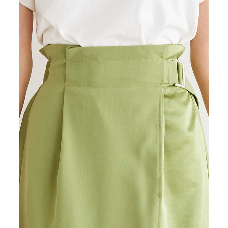 【CanCam8月号掲載アイテム】切り替えラップスカート スカート サイドベルト | Pierrot | 詳細画像4 
