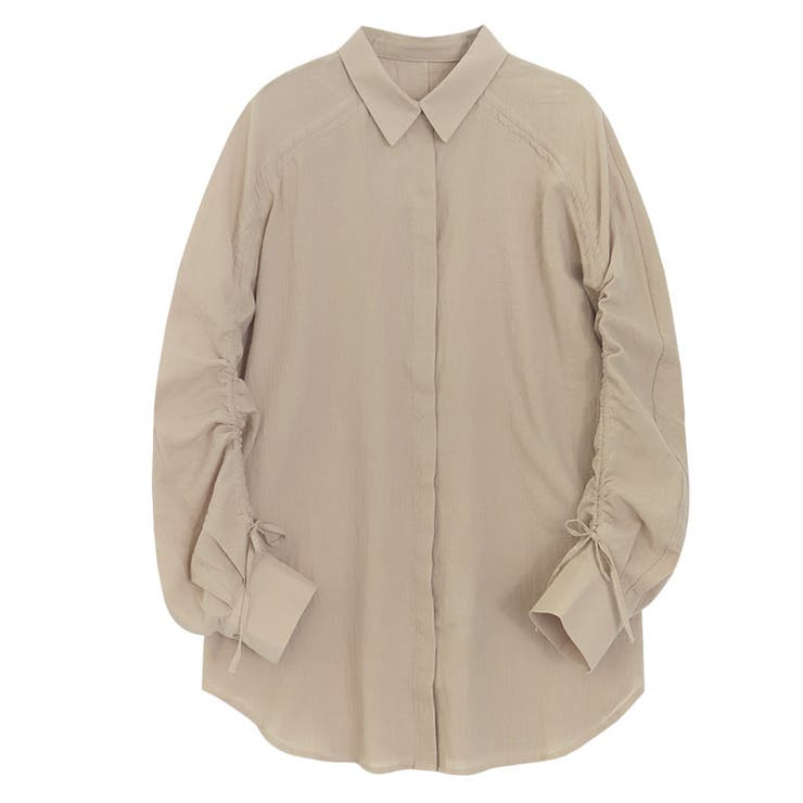 ベージュ | [RASW]ドロストシャーリングシャツ RASW シャツ | Pierrot