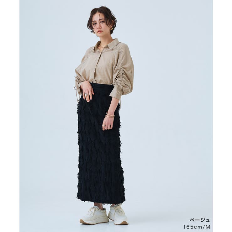 ラス RASW [RASW]ドロストシャーリングシャツ （ブラック） ラス RASW [RASW]ドロストシャーリングシャツ （ブラック