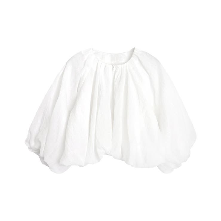 オフホワイト | [RASW]ショートバルーンジップブラウス ブラウス ジップ | Pierrot
