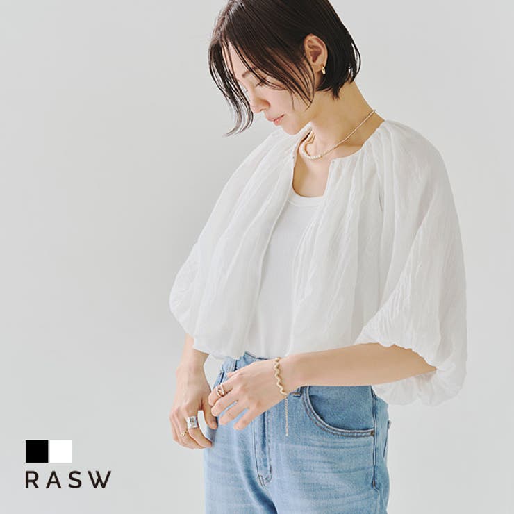 [RASW]ショートバルーンジップブラウス ブラウス ジップ | Pierrot | 詳細画像1 