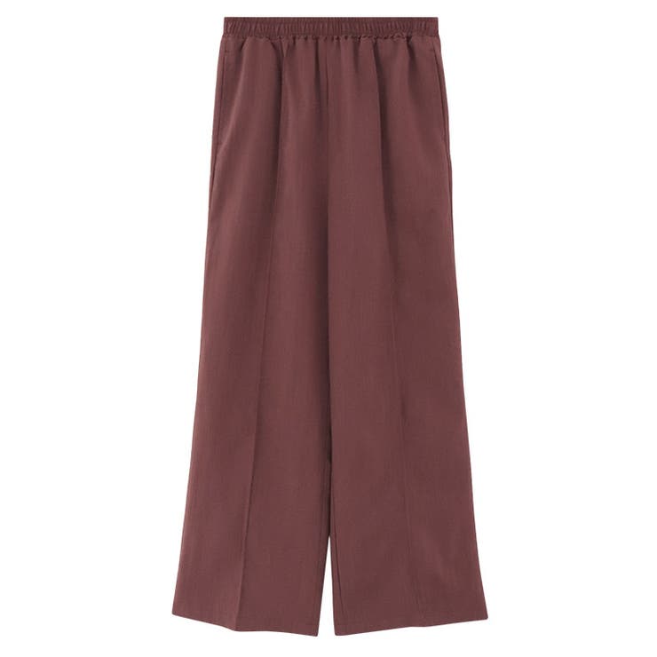 ダークレッド | 接触冷感リネンライクワイドパンツ ワイドパンツ 接触冷感 | Pierrot