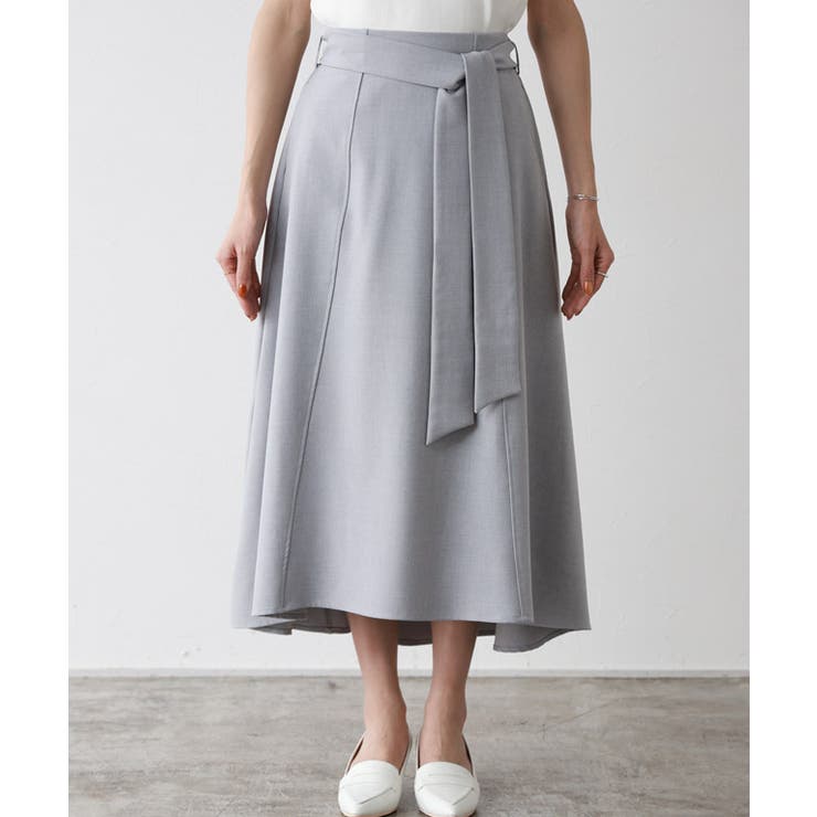 リネンライクベルト付フレアスカート スカート フレア | Pierrot | 詳細画像7 