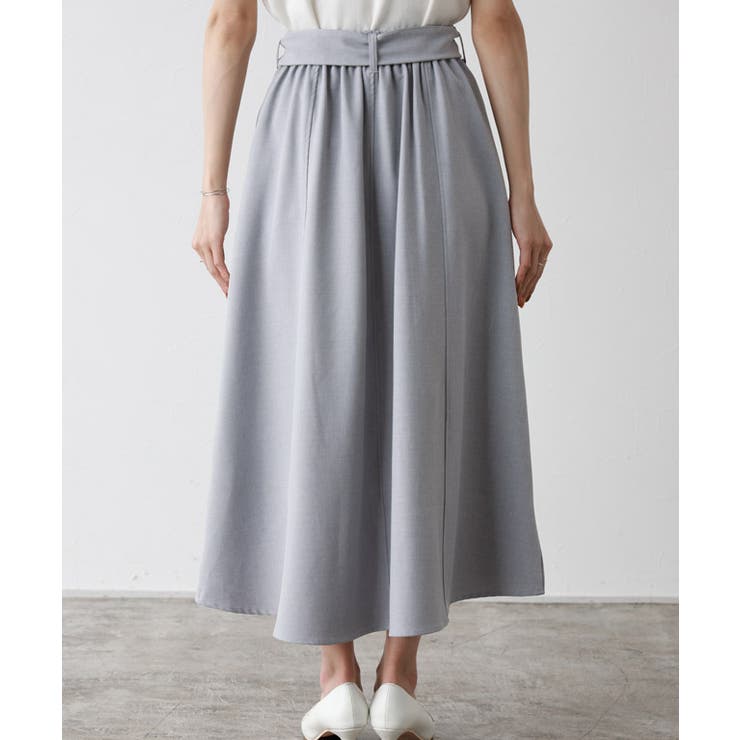 リネンライクベルト付フレアスカート スカート フレア | Pierrot | 詳細画像9 