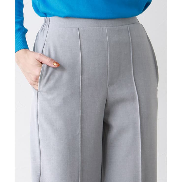 リネンライクピンタックストレートパンツ パンツ セットアップ可 | Pierrot | 詳細画像5 