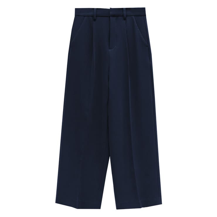ネイビー(9/上) | 【RASW】ウエストタックボックスパンツ パンツ ストレート ボックス | Pierrot