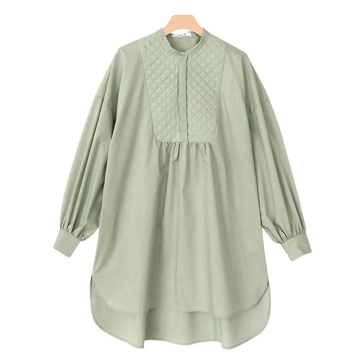 ライトカーキ | ブザム切り替えキルティングブラウス ブラウス ブザム切り替え | Pierrot